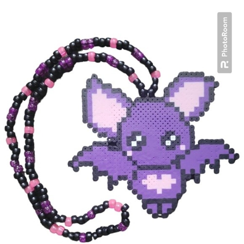 Cute Bat Perler-Ponybead [Kandi] Necklace